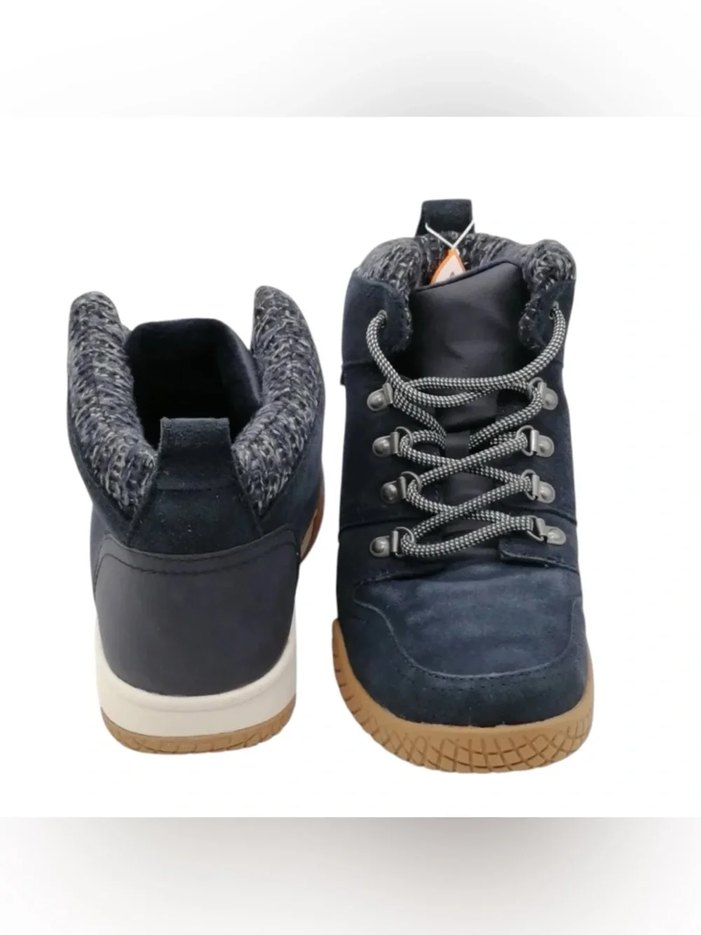 Sporto Navy Suede Chukka Boot Womens 9W with Gum Outsole - Picture 2 of 6